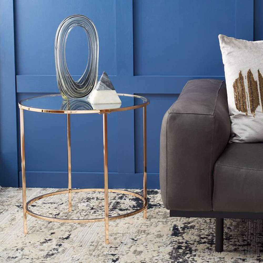 Safavieh - Kolby Round Side Table - Polished Gold  - ACC8004A veiw 2
