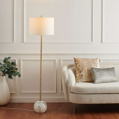 Safavieh - Kyrene 64in Floor Lamp - Gold - White Marble - FLL7003A veiw 2