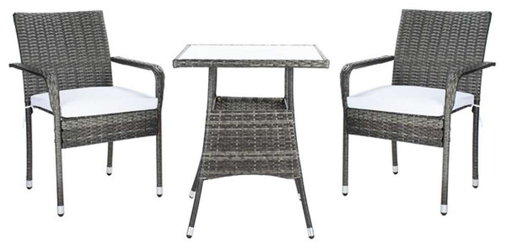 Safavieh - Laban Bistro Set - Grey Brown - White - PAT7718C veiw 1