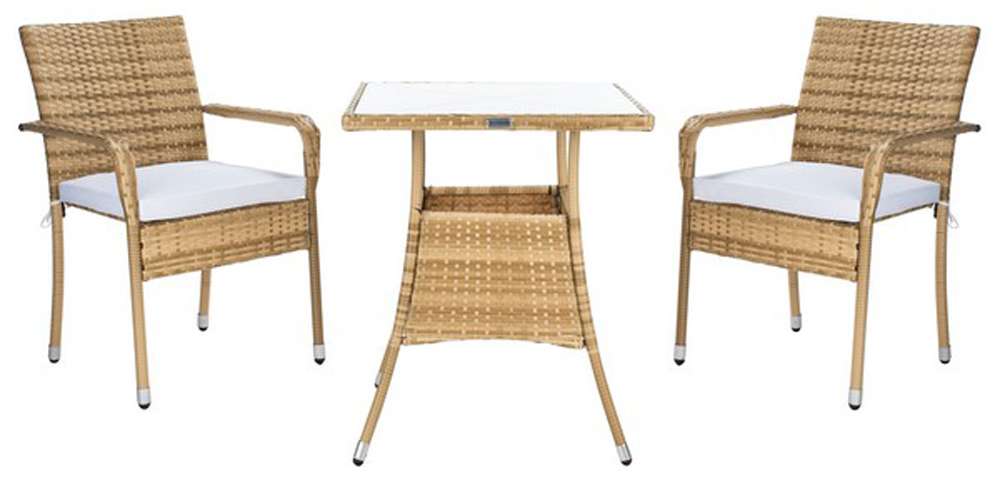 Safavieh - Laban Bistro Set - Natural - White - PAT7718D veiw 1