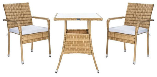 Safavieh - Laban Bistro Set - Natural - White - PAT7718D veiw 1