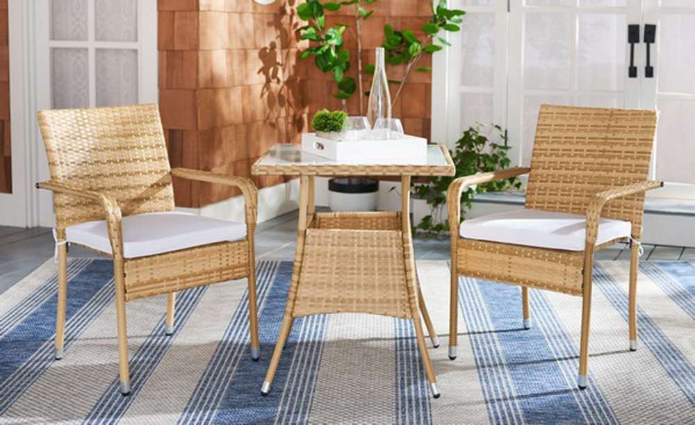 Safavieh - Laban Bistro Set - Natural - White - PAT7718D veiw 2