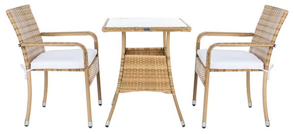 Safavieh - Laban Bistro Set - Natural - White - PAT7718D veiw 3