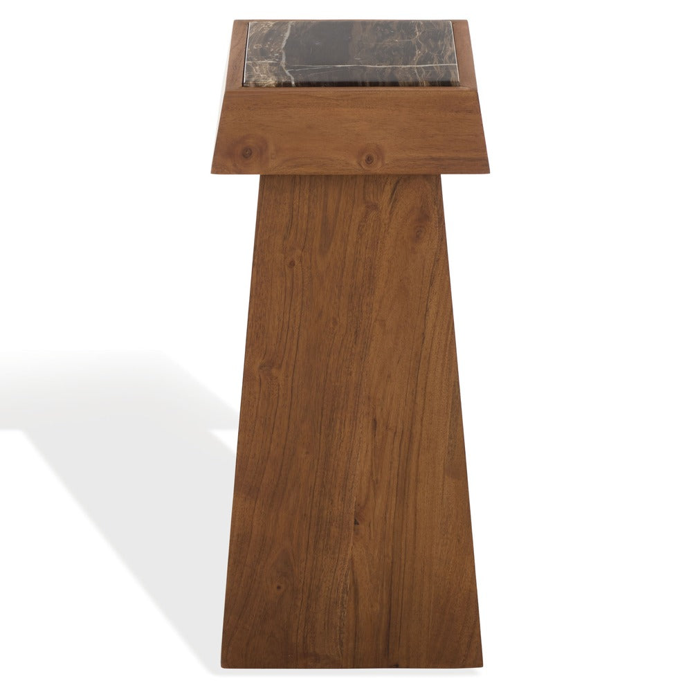 Safavieh - Lakaytee Marble Top Drink Table / Walnut / Dark Brown - SFV9768A view 1