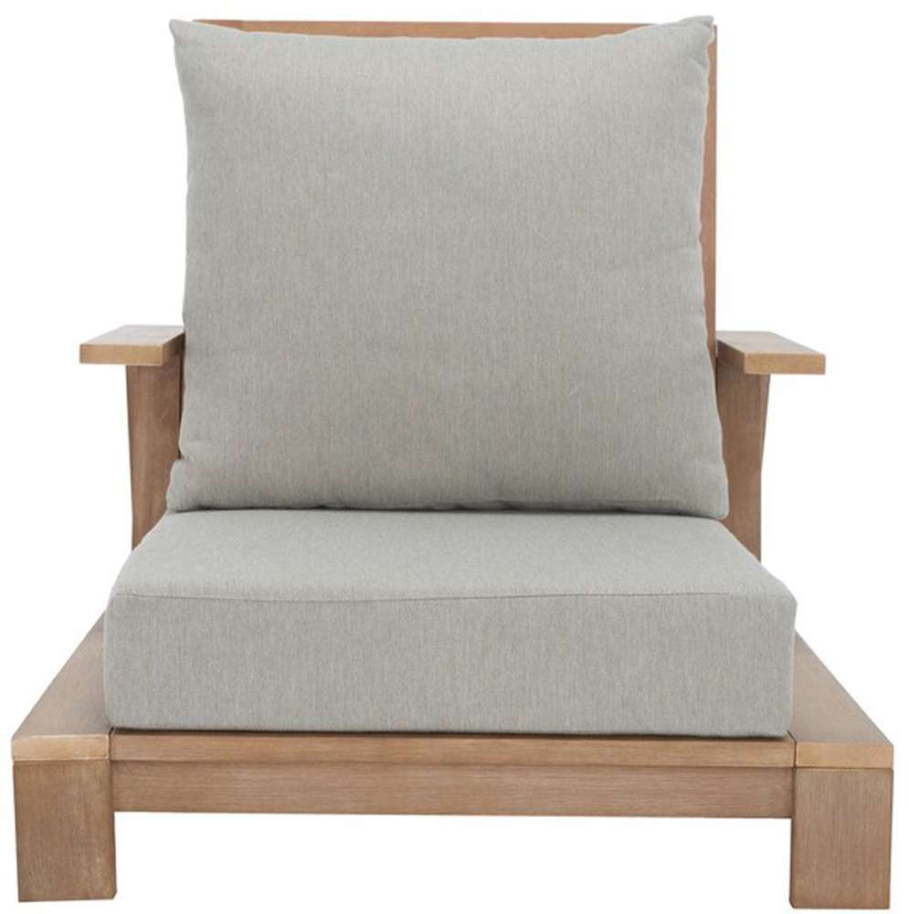 Safavieh - Couture - Lanai Wood Patio Chair - Brown - Light Grey - CPT1038A veiw 1