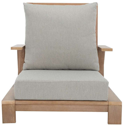 Safavieh - Couture - Lanai Wood Patio Chair - Brown - Light Grey - CPT1038A veiw 1