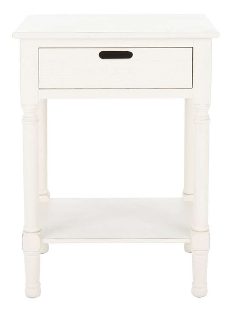 Safavieh - Landers 1 Drw Accent Table - Distressed White  - ACC5708A veiw 1
