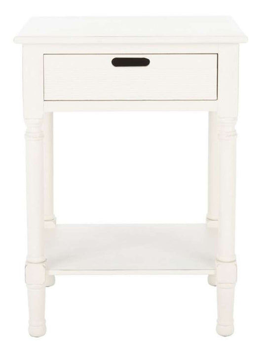 Safavieh - Landers 1 Drw Accent Table - Distressed White  - ACC5708A veiw 1