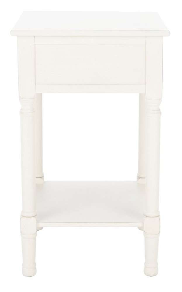 Safavieh - Landers 1 Drw Accent Table - Distressed White  - ACC5708A veiw 3