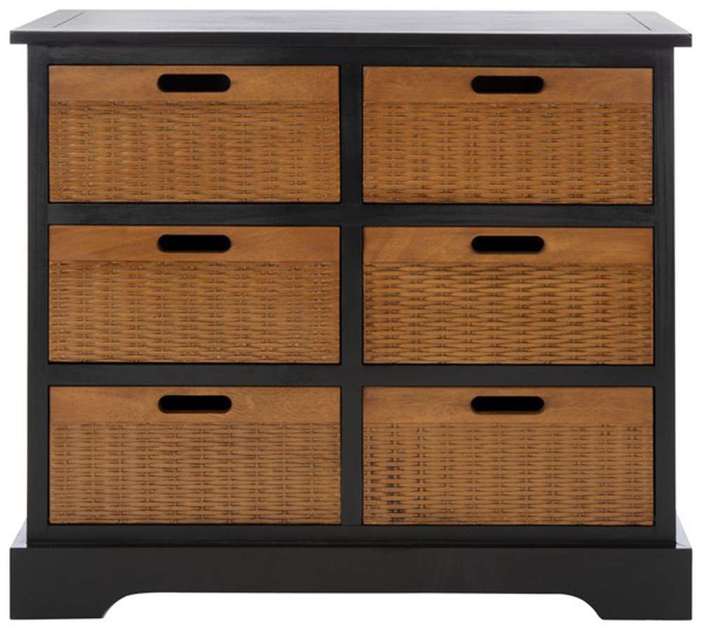 Safavieh - Landers 6Drw Storage Unit - Black - STG5700B veiw 1
