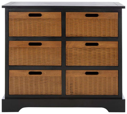Safavieh - Landers 6Drw Storage Unit - Black - STG5700B veiw 1