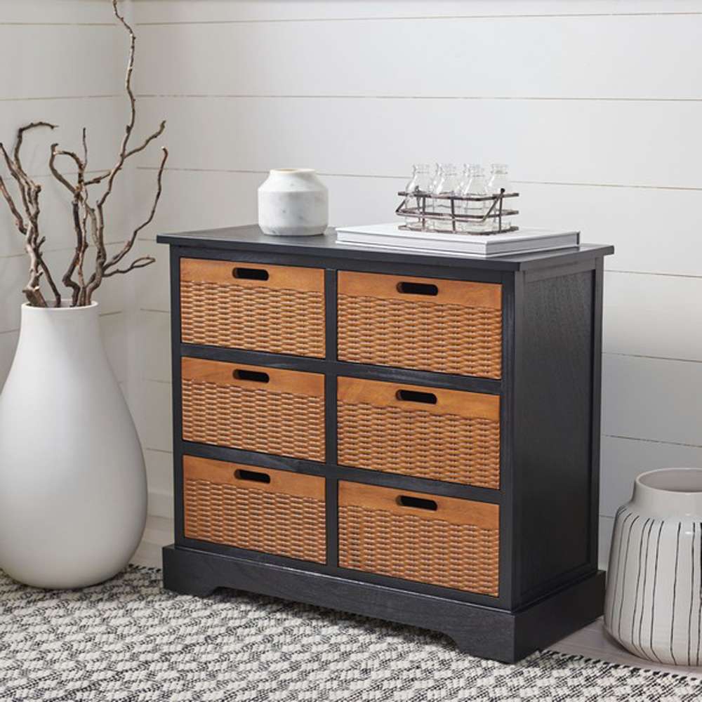 Safavieh - Landers 6Drw Storage Unit - Black - STG5700B veiw 2
