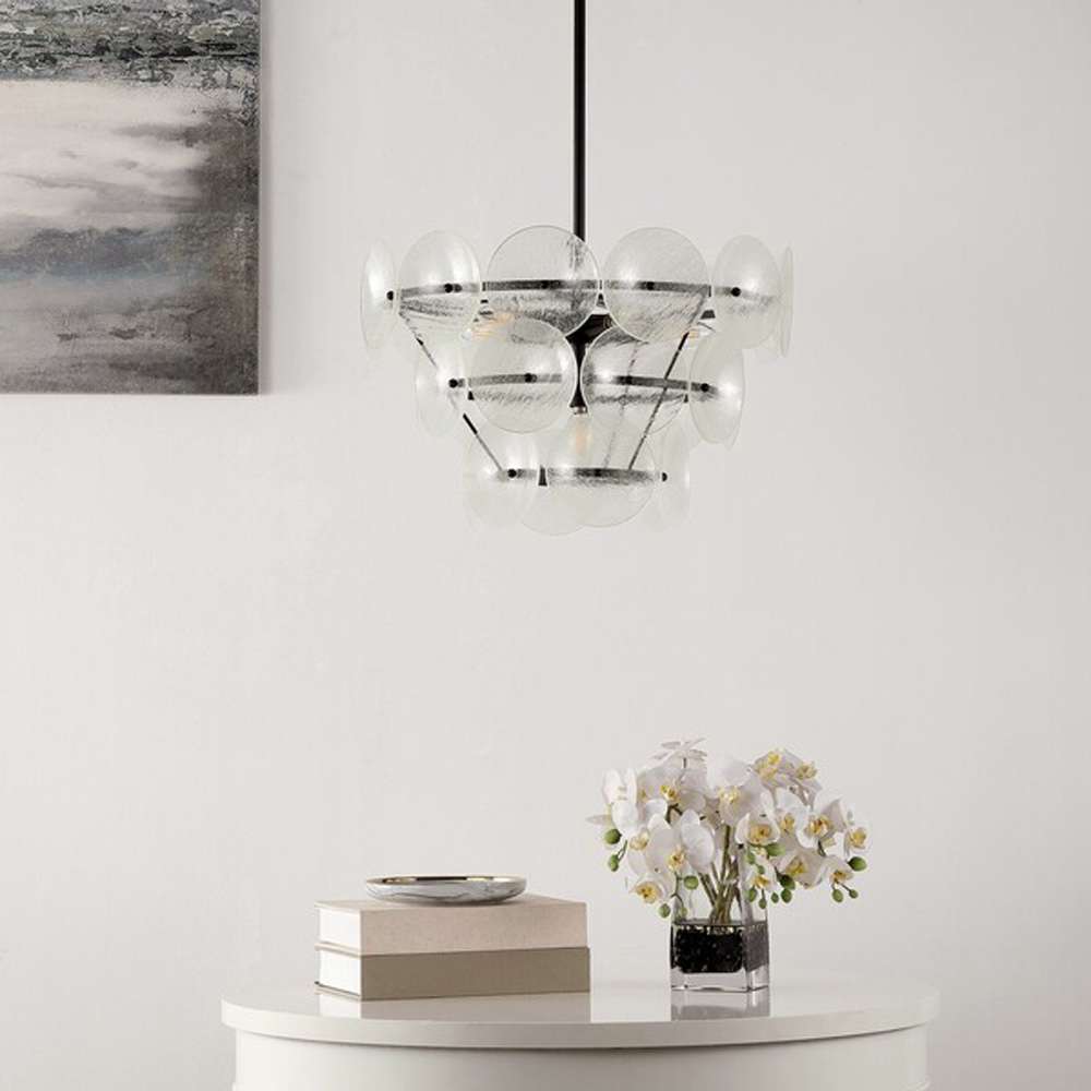 Safavieh - Landreth 6Lt 19in Chandelier - Black - Clear - CHA4026A veiw 1