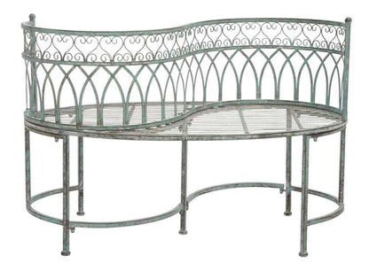 Safavieh - Lara Kissing Bench - Antique Dark Green  - PAT5005D veiw 1
