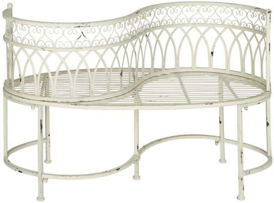 Safavieh - Lara Kissing Bench - Antique White - PAT5005A veiw 1