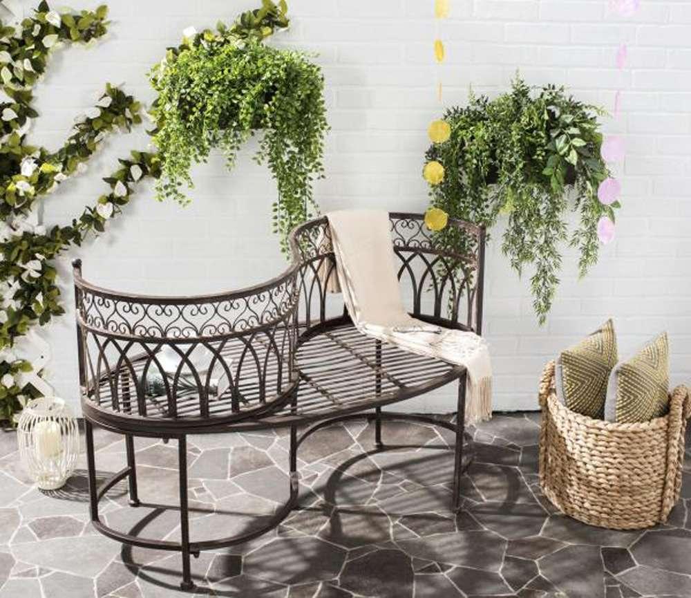 Safavieh - Lara Kissing Bench - Rustic Brown - PAT5005B veiw 2