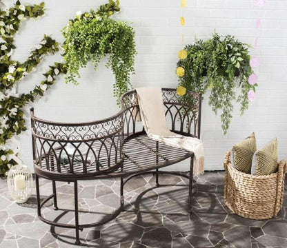 Safavieh - Lara Kissing Bench - Rustic Brown - PAT5005B veiw 2