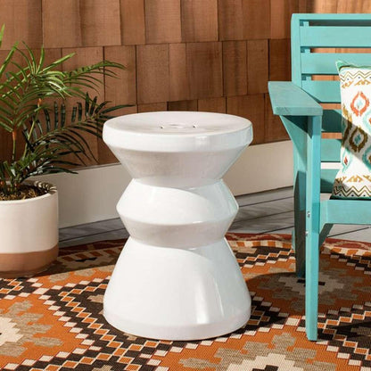 Safavieh - Larsa Garden Stool - White - ACS4576B veiw 2