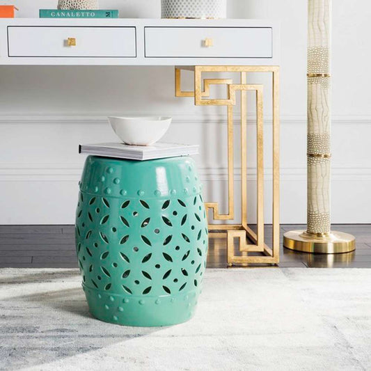 Safavieh - Lattice Coin Stool - Robins Egg Blue - ACS4510C veiw 1