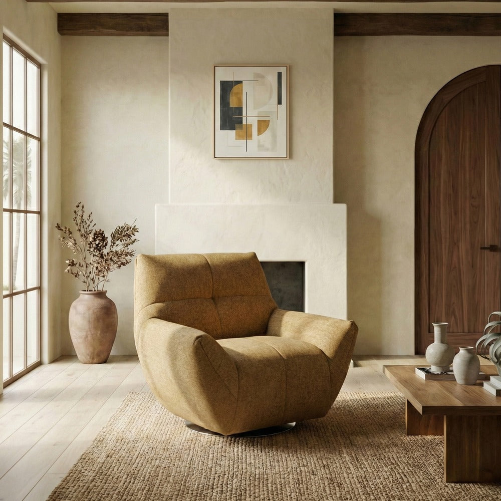 Safavieh - Layletta Swivel Chair / Light Brown - SFV2409A view 2