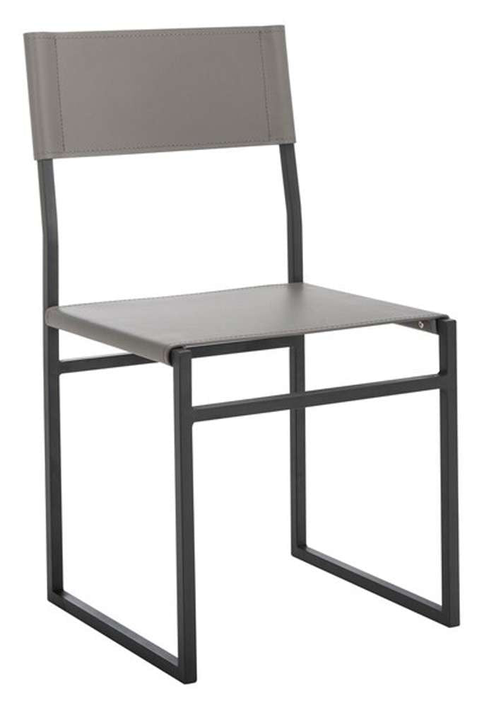 Safavieh - Layne Dining Chair - Grey - Black  (Set of 2) - DCH3003B-SET2 veiw 3