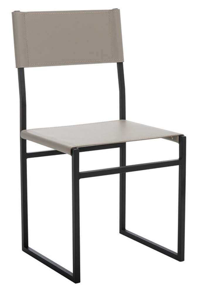 Safavieh - Layne Dining Chair - Light Grey - Black  (Set of 2) - DCH3003A-SET2 veiw 3