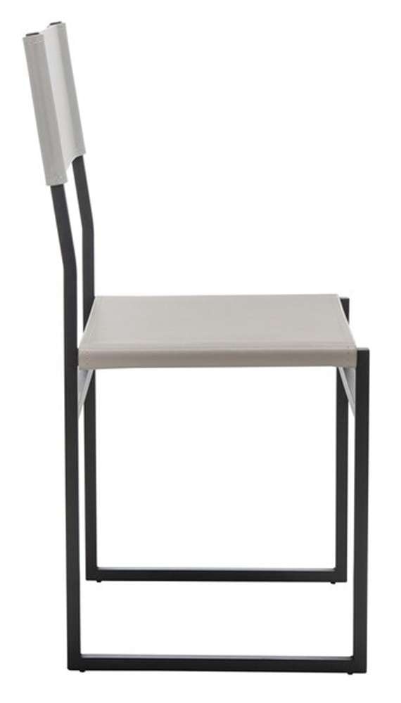 Safavieh - Layne Dining Chair - Light Grey - Black  (Set of 2) - DCH3003A-SET2 veiw 4