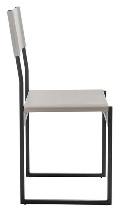 Safavieh - Layne Dining Chair - Light Grey - Black  (Set of 2) - DCH3003A-SET2 veiw 4