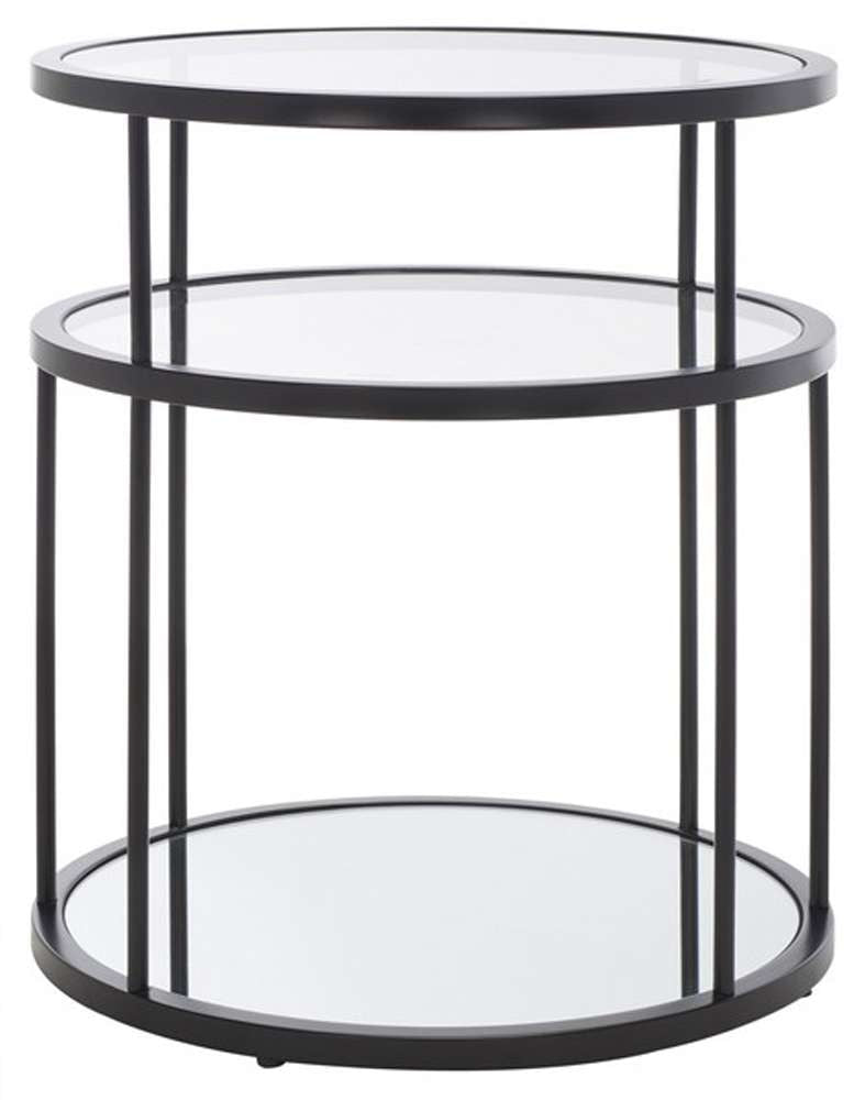 Safavieh - Layta 3 Shelf Accent Table - Black - Clear - ACC6402B veiw 1