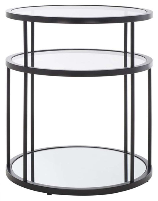 Safavieh - Layta 3 Shelf Accent Table - Black - Clear - ACC6402B veiw 1