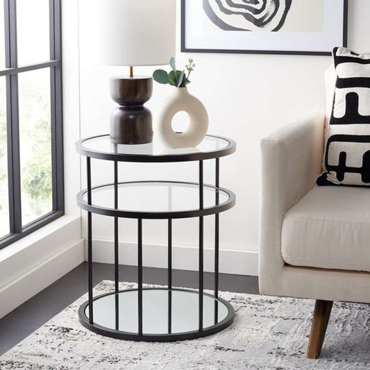 Safavieh - Layta 3 Shelf Accent Table - Black - Clear - ACC6402B veiw 2