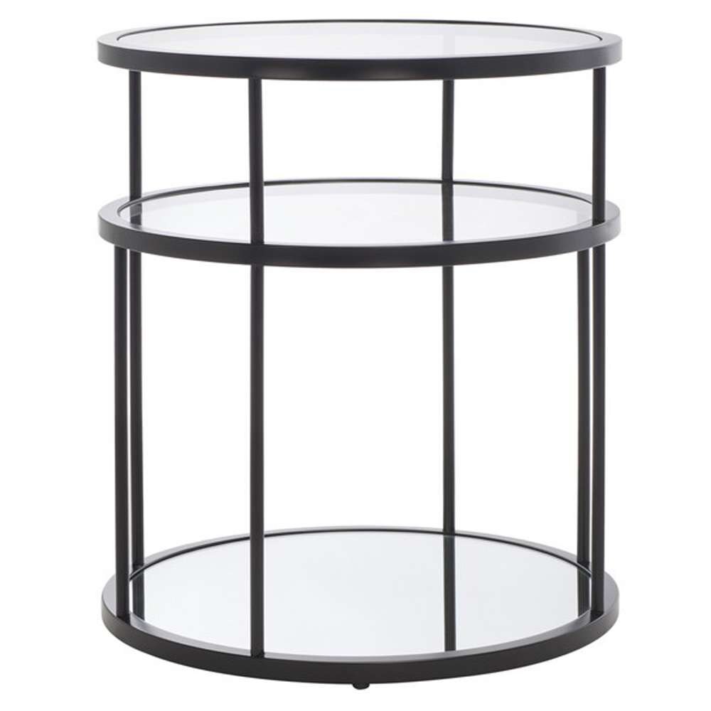 Safavieh - Layta 3 Shelf Accent Table - Black - Clear - ACC6402B veiw 3