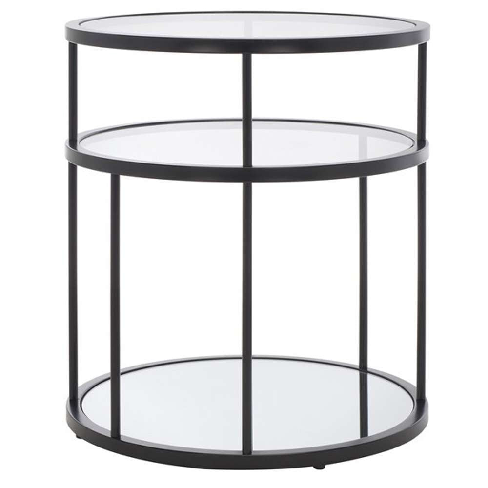 Safavieh - Layta 3 Shelf Accent Table - Black - Clear - ACC6402B veiw 4