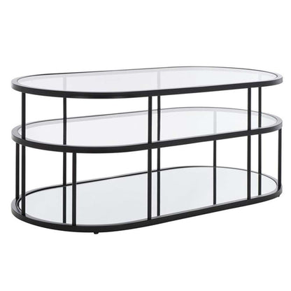 Safavieh - Layta 3 Shelf Coffee Table - Black - Clear - COF6402B veiw 3