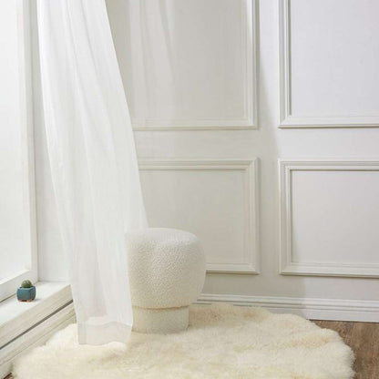 Safavieh - Couture - Leboeff Round Ottoman - Ivory - SFV5101A veiw 2