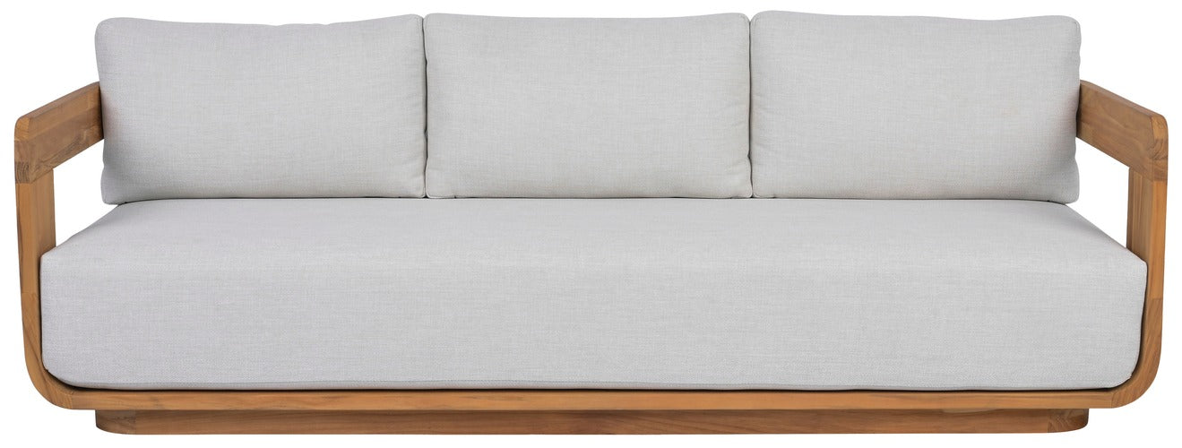 Safavieh - Leilani Brazilian Teak Patio Sofa / Natural Teak / White - CPT1082A view 1