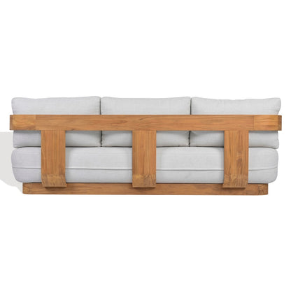 Safavieh - Leilani Brazilian Teak Patio Sofa / Natural Teak / White - CPT1082A view 3