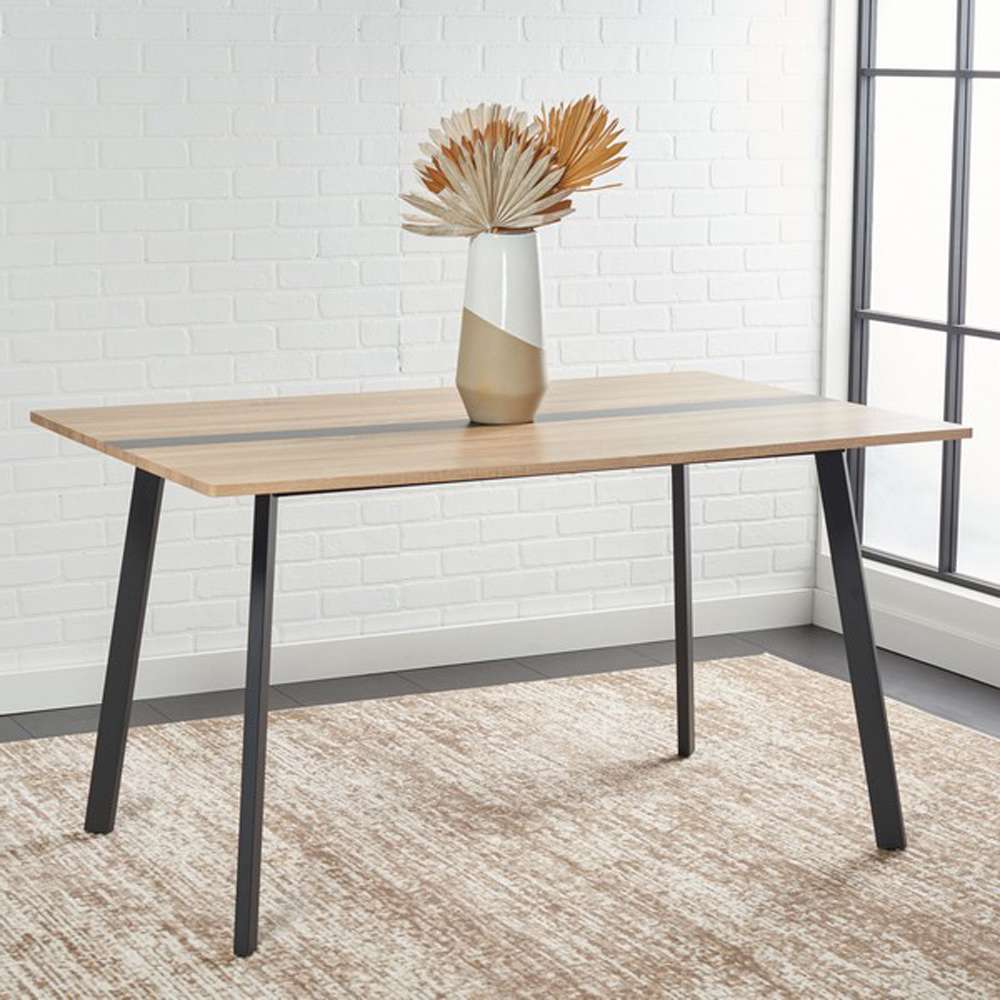 Safavieh - Leith Dining Table - Natural - Black - DTB5801A veiw 3