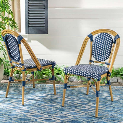 Safavieh - Lenda French Bistro Chair - Navy - White  (Set of 2) - PAT4036A-SET2 veiw 2