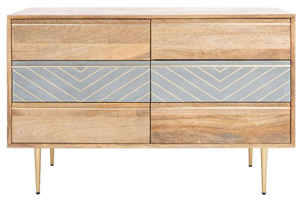 Safavieh - Couture - Leni 6 Drawer Cement Dresser - Cement - Natural - SFV5715A veiw 1