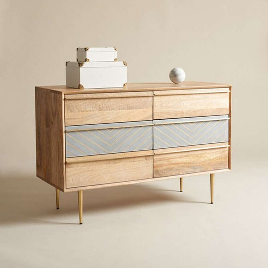 Safavieh - Couture - Leni 6 Drawer Cement Dresser - Cement - Natural - SFV5715A veiw 2