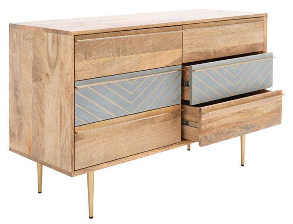 Safavieh - Couture - Leni 6 Drawer Cement Dresser - Cement - Natural - SFV5715A veiw 4