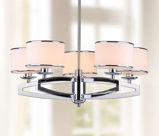 Safavieh - Lenora Drum Pendant Light - Silver - LIT4208A veiw 1