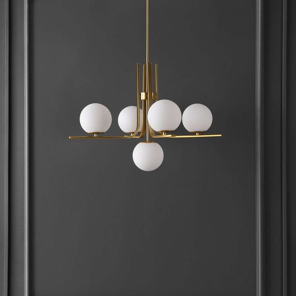 Safavieh - Lenore 5 Lt 29.75in Chandelier - Gold - CHA4061A veiw 1