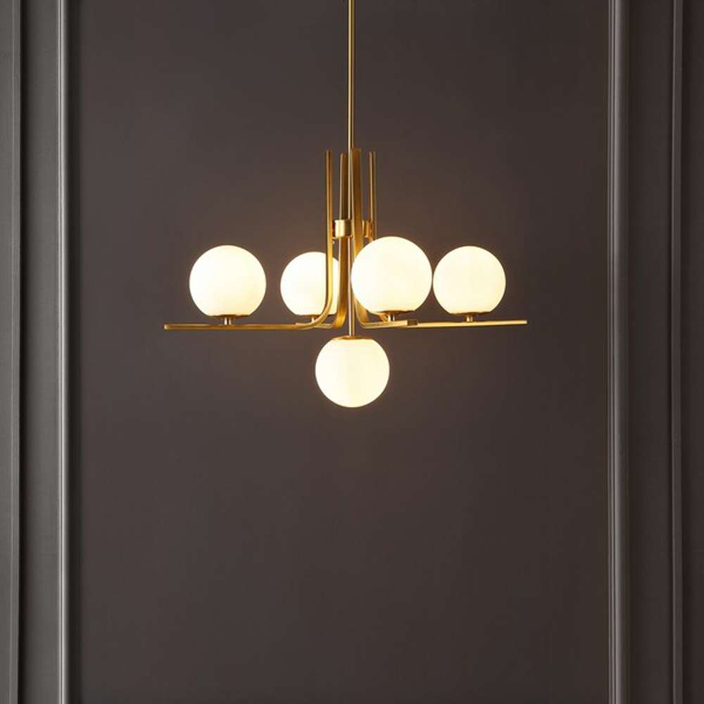 Safavieh - Lenore 5 Lt 29.75in Chandelier - Gold - CHA4061A veiw 2