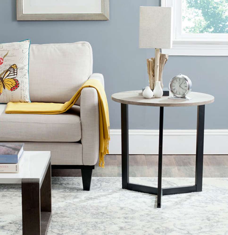 Safavieh - Leonard Side Table - Oak - Black - FOX4213A veiw 2