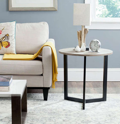 Safavieh - Leonard Side Table - Oak - Black - FOX4213A veiw 2
