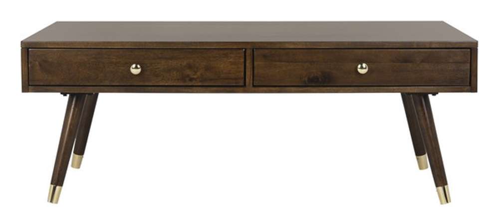 Safavieh - Levinson Gold Cap Coffee Table - Brown - FOX6304A veiw 1