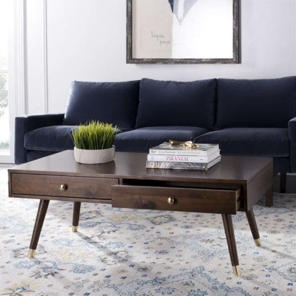 Safavieh - Levinson Gold Cap Coffee Table - Brown - FOX6304A veiw 2