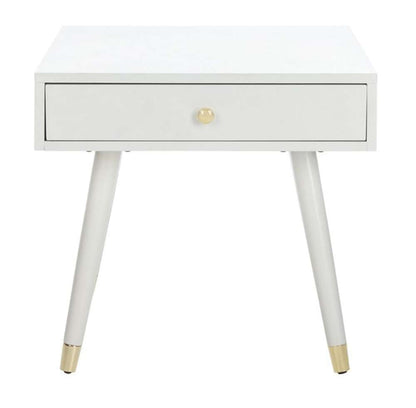 Safavieh - Levinson Gold Cap End Table - White - Gold - FOX6305B veiw 1